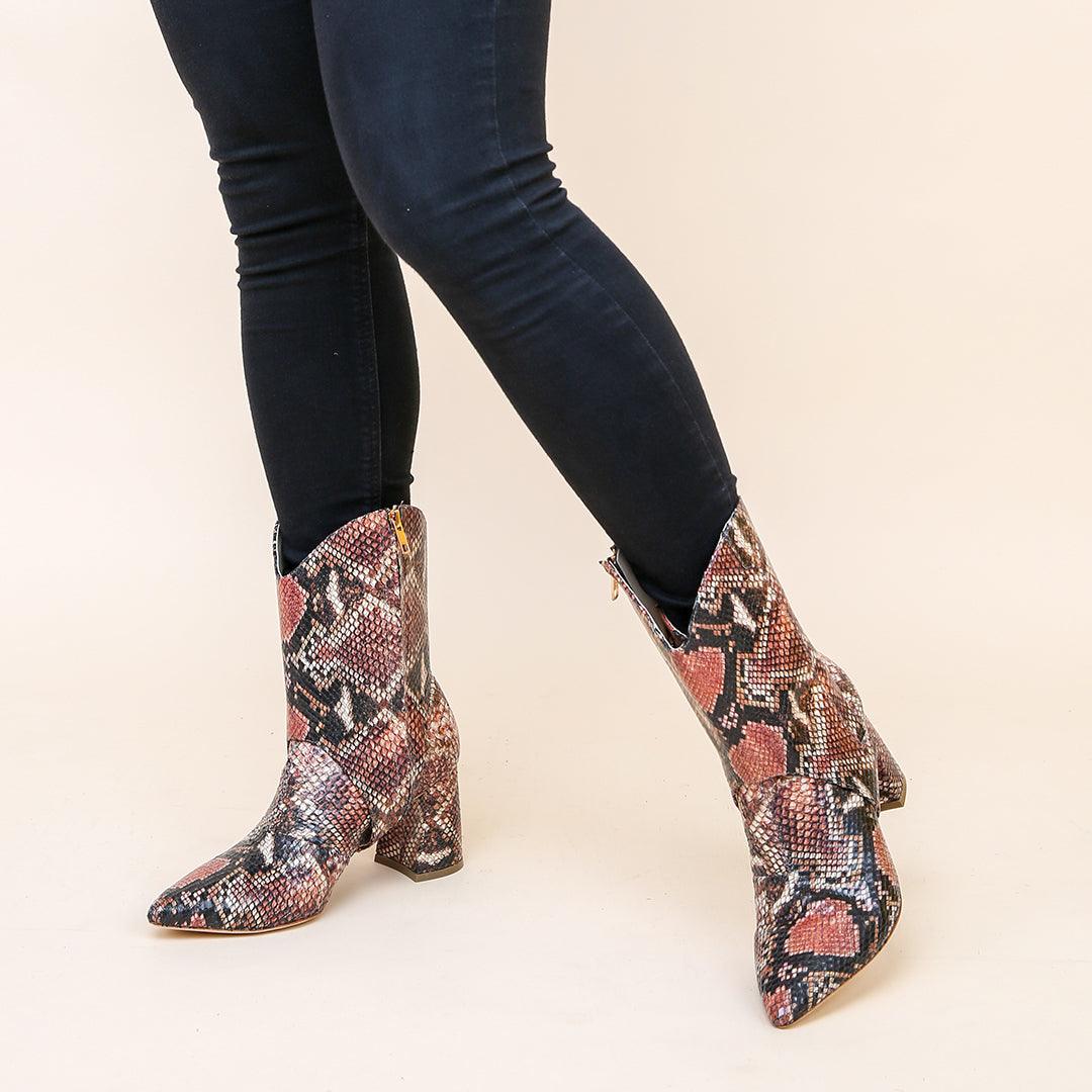 Snake Print Interchangeable Boot Straps | Alterre Build Your Own Shoe - Sustainable Shoe Brand & Ethical Footwear Company