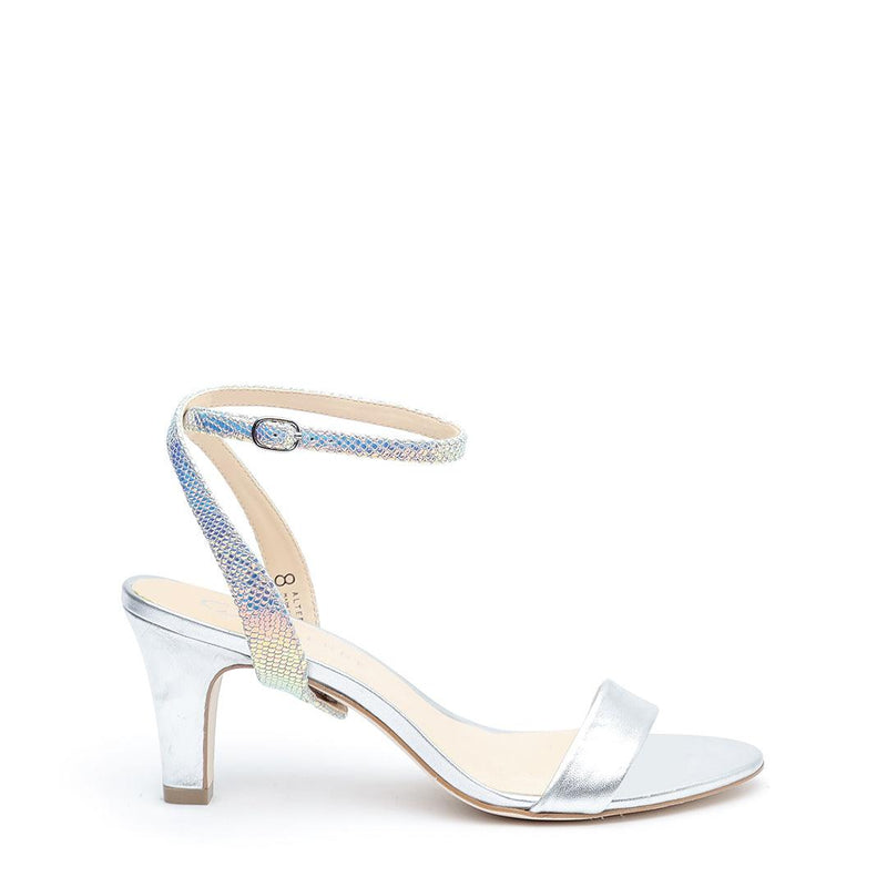 Marilyn in Opal Snake Removable Shoe Strap | Versatile and comfortable heels