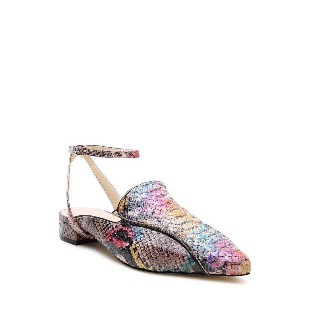Painted Snake Pointed Loafer + Marilyn Strap - Alterre