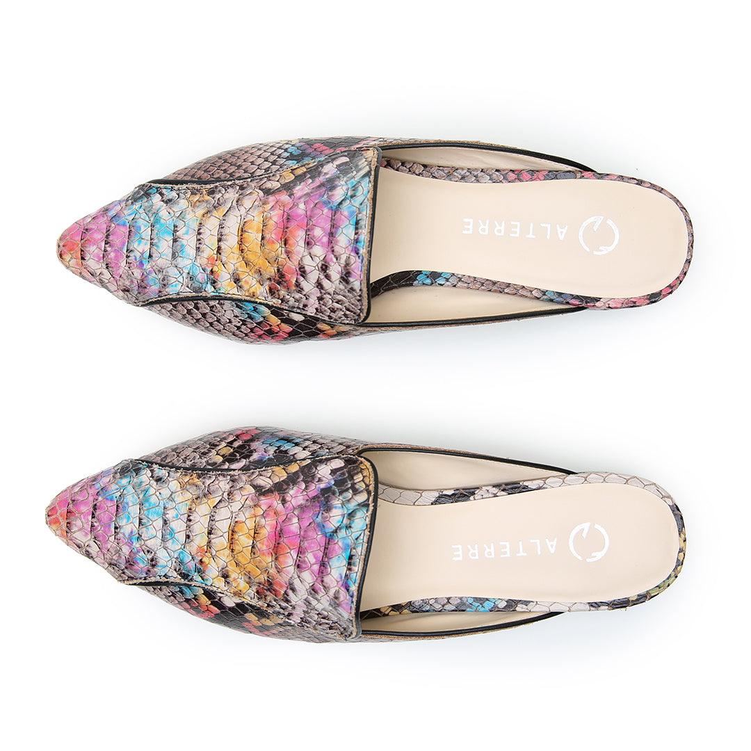 Painted Snake Pointed Loafer - Alterre