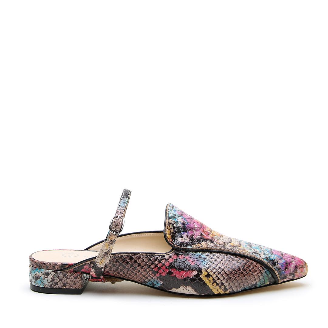 Painted Snake Pointed Loafer + Twiggy Strap - Alterre