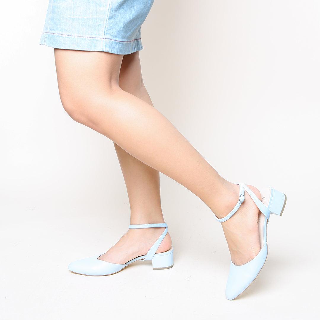 Marilyn in Agate Blue Interchangeable Straps for Shoes | Alterre Build Your Own Shoe - Sustainable Shoe Company & Ethical Footwear Brand