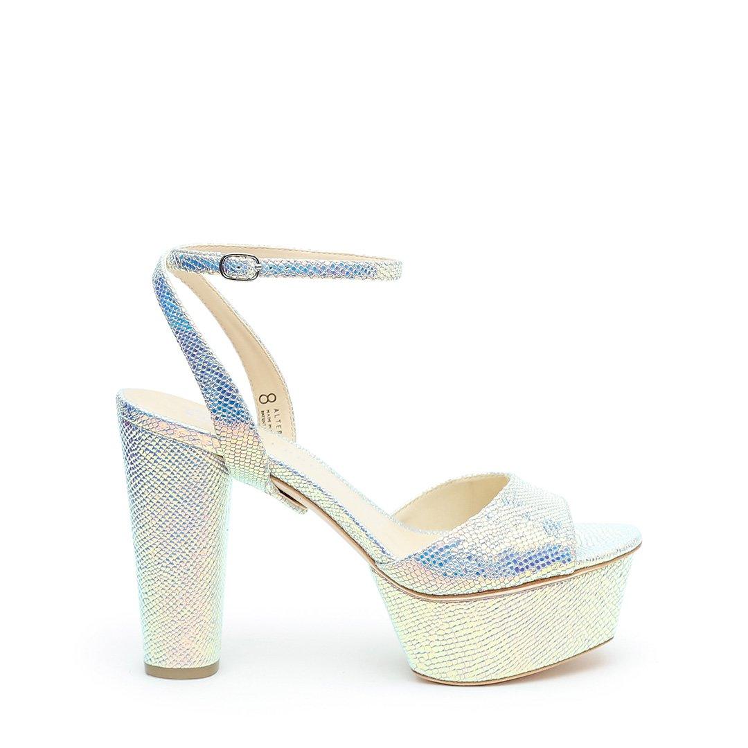 Opal Snake Platforms + Marilyn Customizable Strap  | Alterre Interchangeable High Heels - Sustainable Footwear & Ethical Shoes