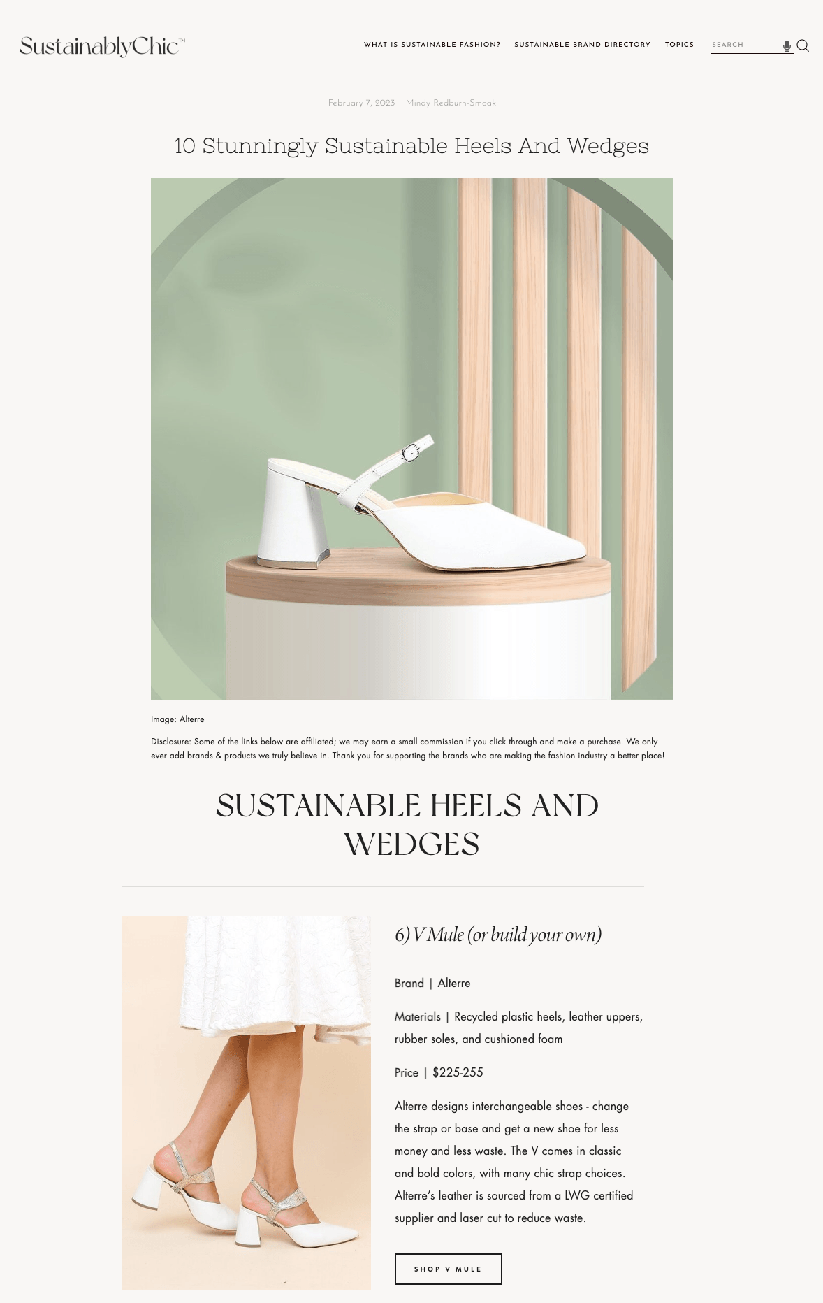 Alterre shoes featured on Sustainably Chic - Customizable Bridal Shoes