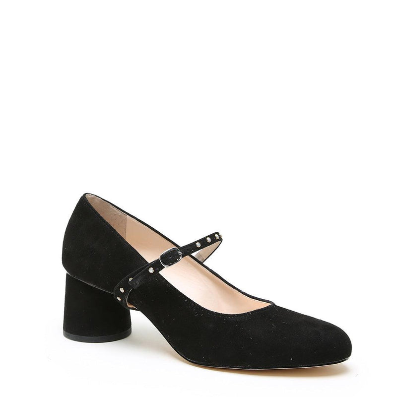 Black Suede Ballet Pump + Studded Twiggy | Alterre Make A Shoe - Sustainable Shoes & Ethical Footwear