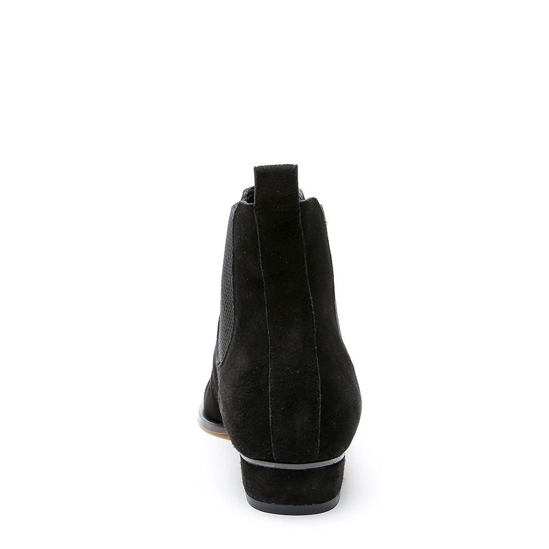 Black Suede Chelsea Boot with Interchangeable Straps | Alterre Build Your Own Shoe - Sustainable Shoe Company & Ethical Footwear Brand

