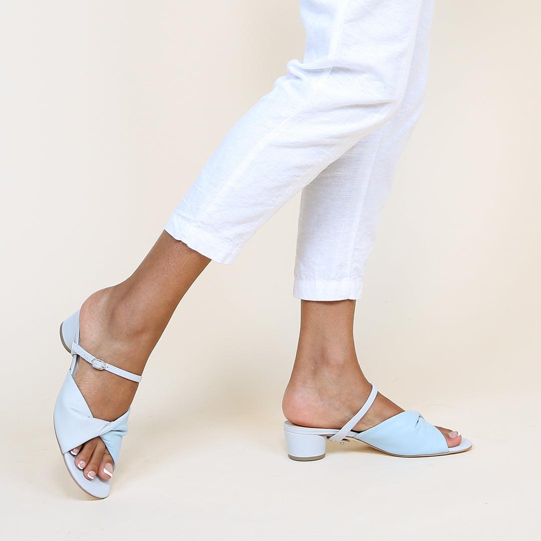Cloud Grey Lo Twist Sandal + Twiggy  | Alterre Customizable Shoes - Women's Ethical Shoe Brand, Eco-friendly footwear