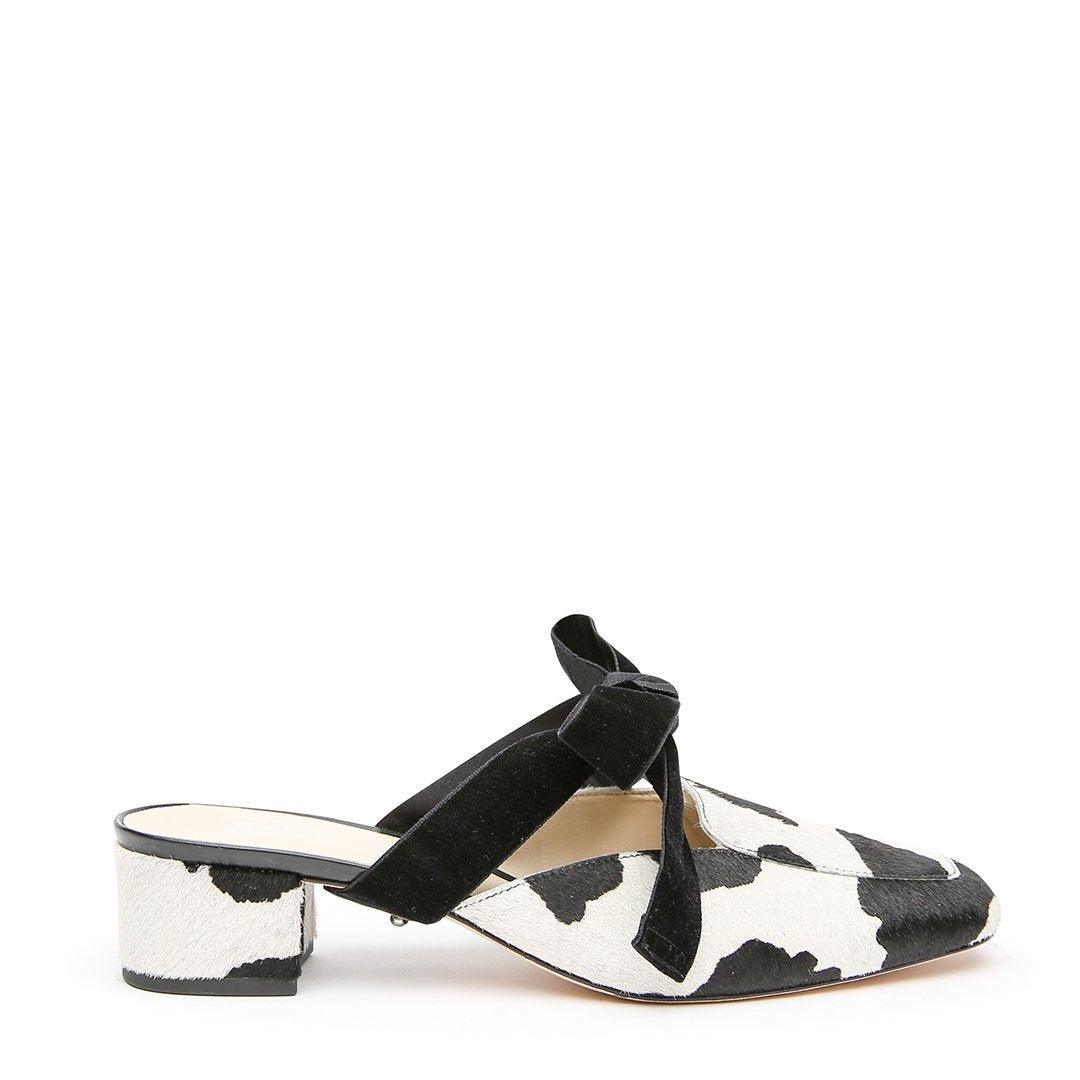 Cow Customizable Loafer + Black Velvet Marie Strap | Alterre Interchangeable Shoes - Sustainable Footwear & Ethical Shoes