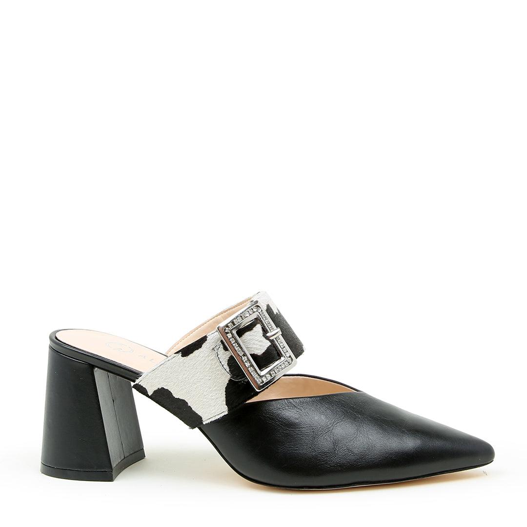 Black V Mule + Cow Grace | Alterre Make A Shoe - Sustainable Shoes & Ethical Footwear