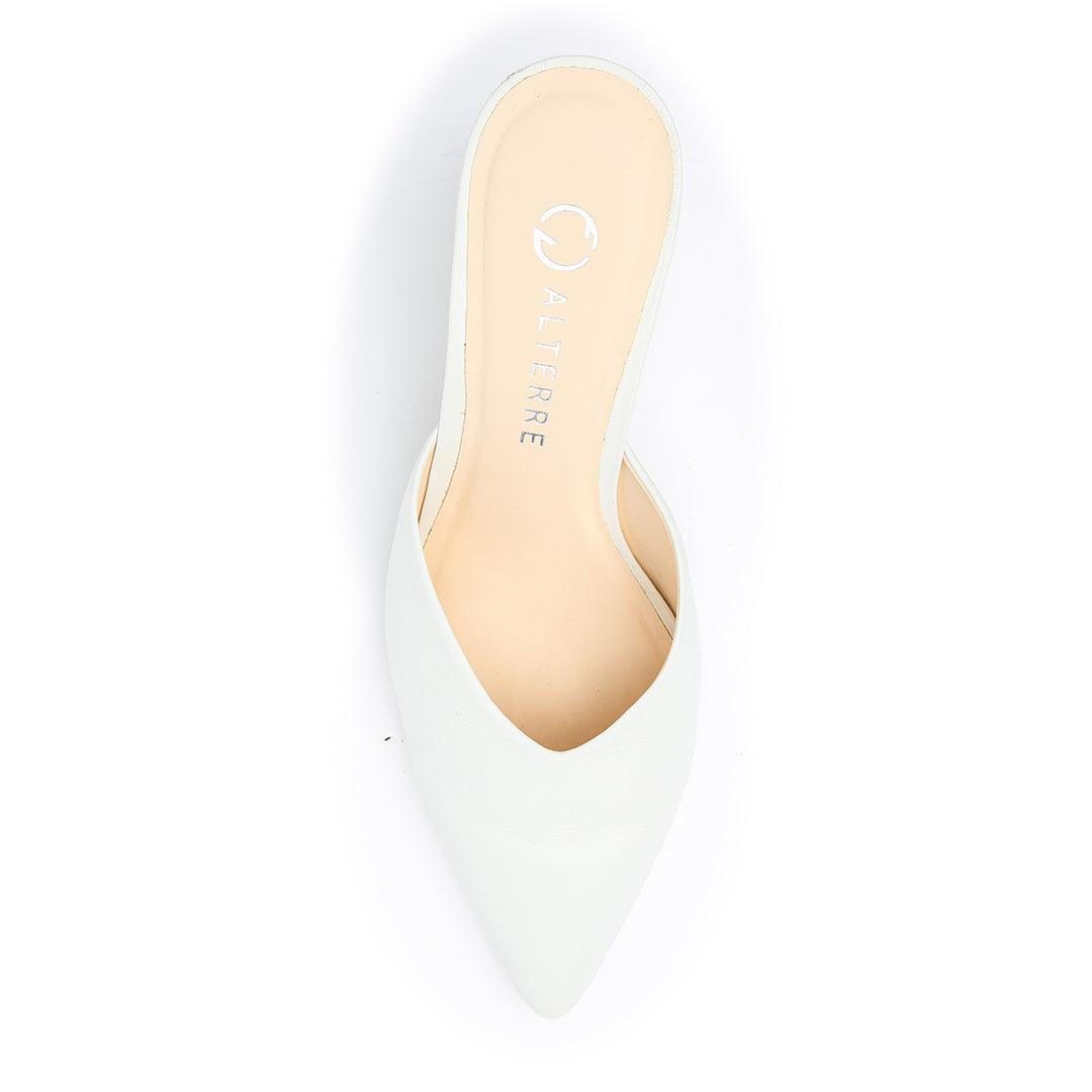 White V Mule | Alterre Customized Shoes - Women's Ethical Mules, Sustainable Footwear