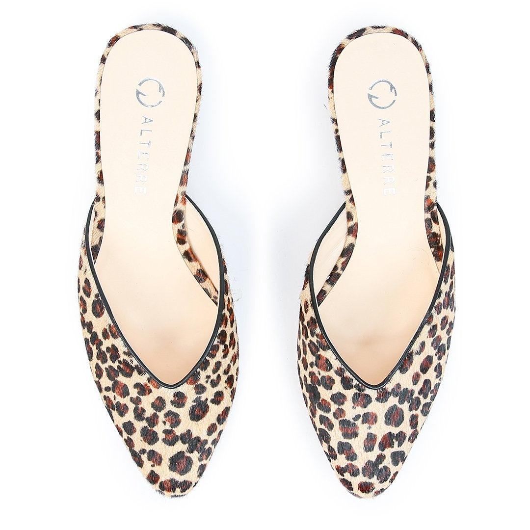 Leopard Slide | Alterre Customized Shoes - Women's Ethical Slides, Sustainable Footwear

